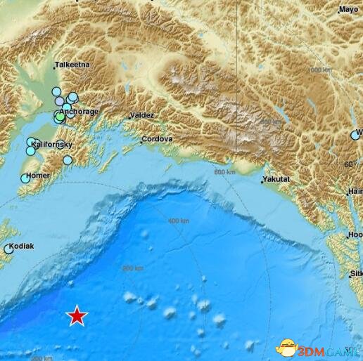 美国阿拉斯加州发生7.9级地震 已发布海啸预警